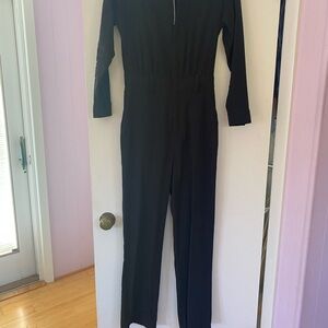 WeWoreWhat Black Long Sleeve Jumpsuit - Slim Tailored Romper